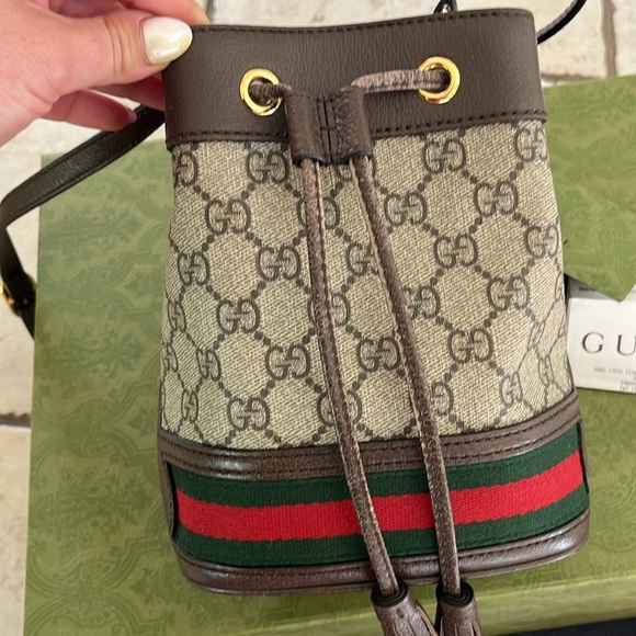 OPHIDIA GG MINI BUCKET BAG - Picture 3 of 11